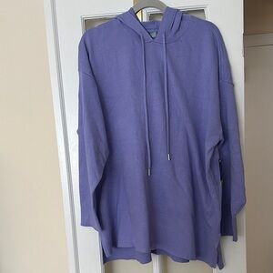 NWT, Soft Ribbed & Hooded Tunic Sweater